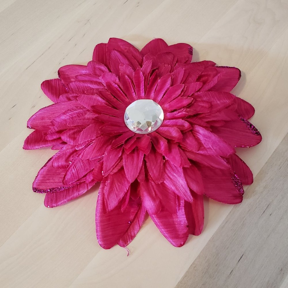 5/$25 Sale - Extra Large Hot Pink Flower Bow - Picture 1 of 4